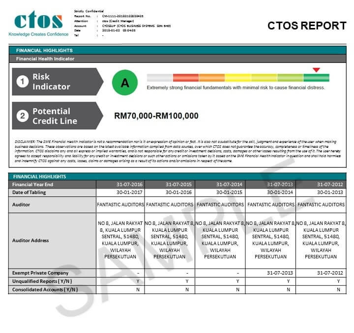How To Read CTOS Report (Company) - CTOS - Malaysia's ...