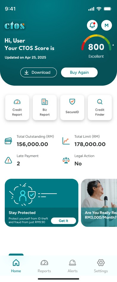 CTOS Digital app home screen